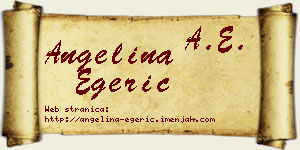 Angelina Egerić vizit kartica